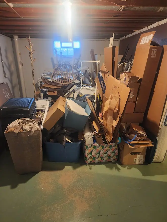 Roll-off dumpster container at job site for Yard Waste Dumpster Rental in North Richmond